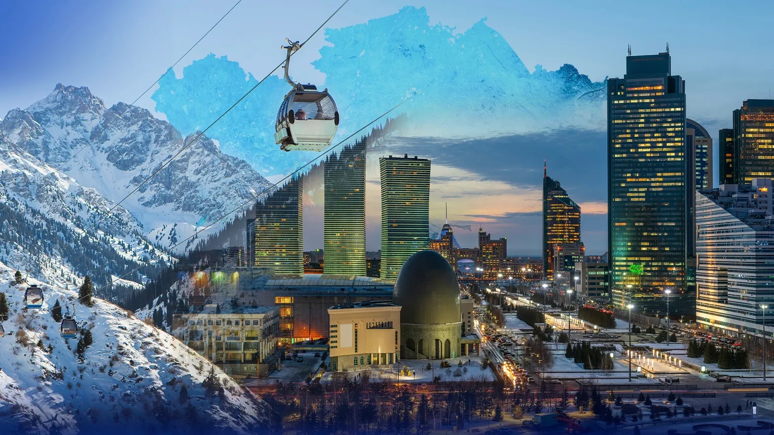 Tourists walking through a colorful bazaar in Almaty Kazakhstan